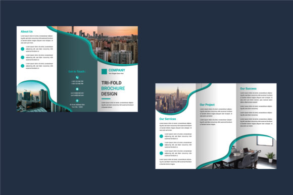 Business Tri Fold Brochure Template for Professional Print Projects