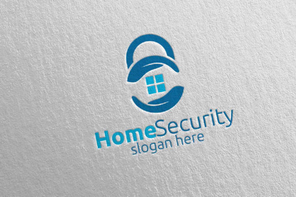 Lock Home Security Logo Design