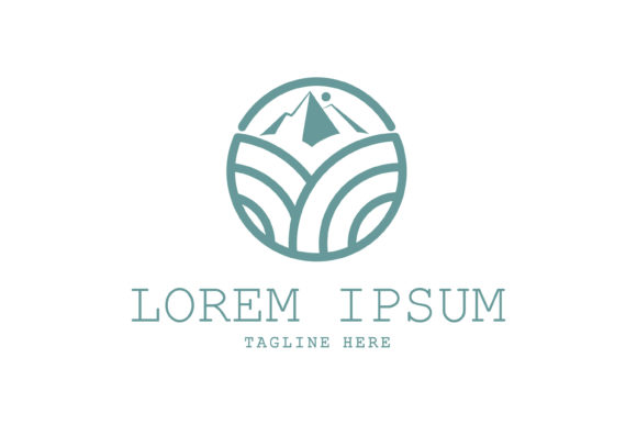 Mountain Sea and Sun Isolated Circular: A Versatile Design Asset for Modern Creatives
